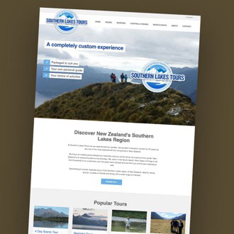 Southern Lakes Tours - On.Works Web Design Project 