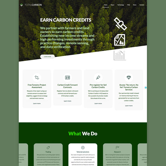 Total Carbon - On.Works Web Design Project 